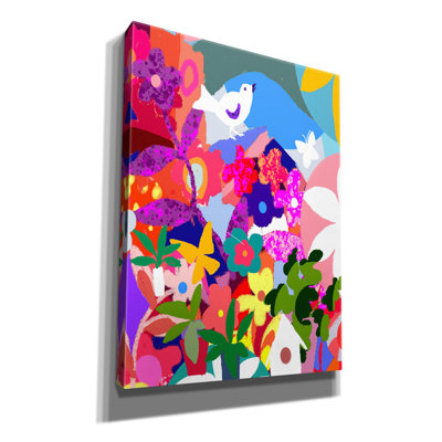 «Chirper Bird on Canvas» par Holly McGee, reproduction