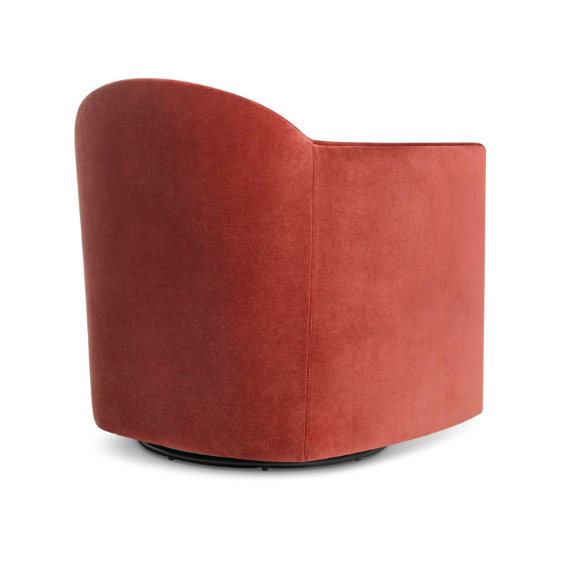 About Face Swivel Armchair, Tomato Velvet