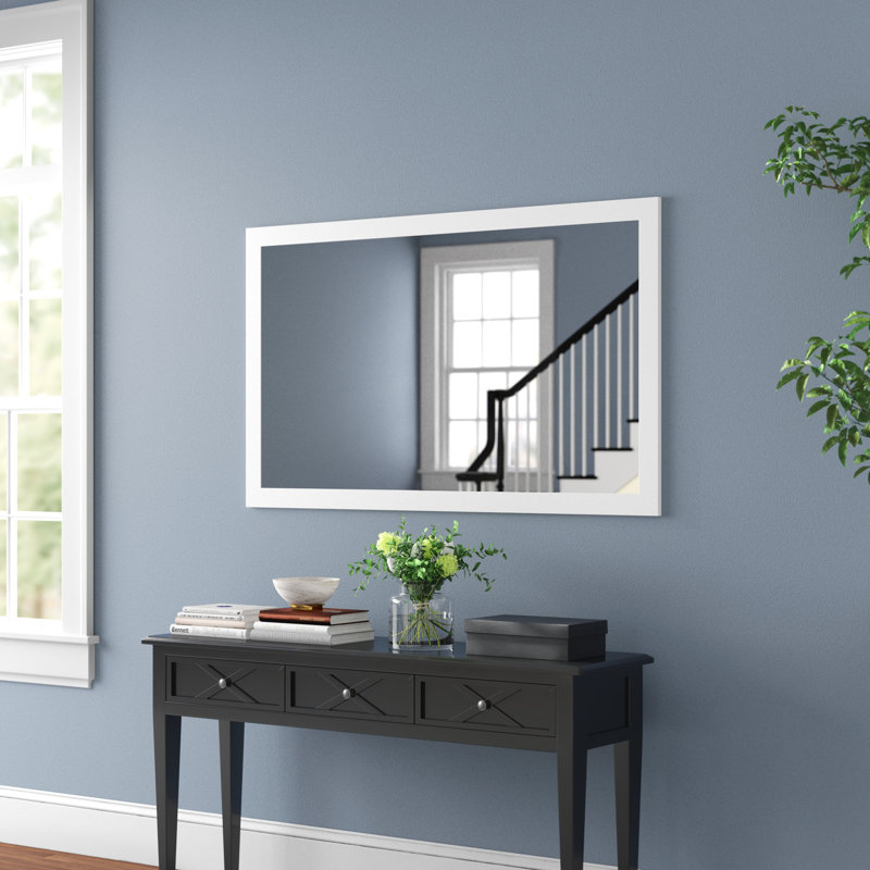 Otavio Wood Flat Wall Mirror, 38.5" H x 77" W