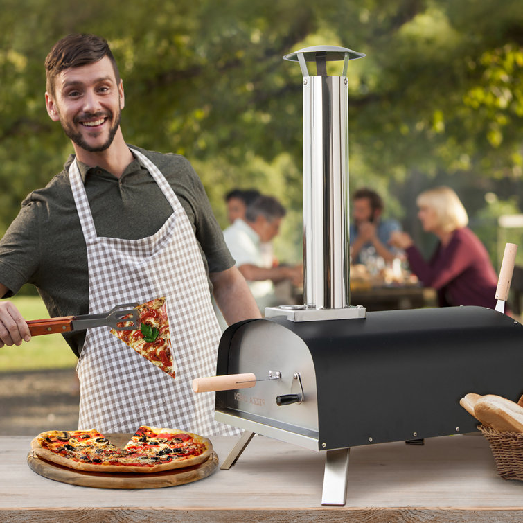 Costway Steel Countertop Wood Burning Pizza Oven & Reviews