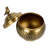 Feliberto Round Hammered Metal Container with Bird Finial