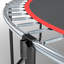 Trampoline YC 12FT de style citrouille avec échelle, noir et rouge