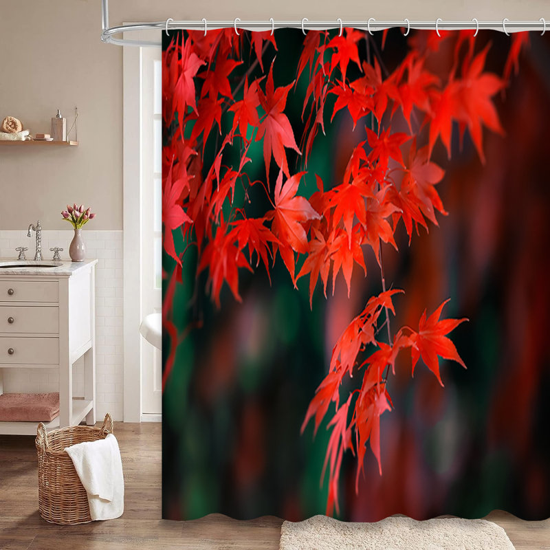 Rideau de douche japonais avec 12 crochets, L 72 po x l 84 po