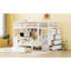 Lit superposé avec bureau, tiroirs et tablettes-245291260