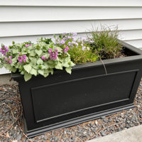 Abram Tall Planter Box Sol 72 Outdoor Color: Black, Set of: 1