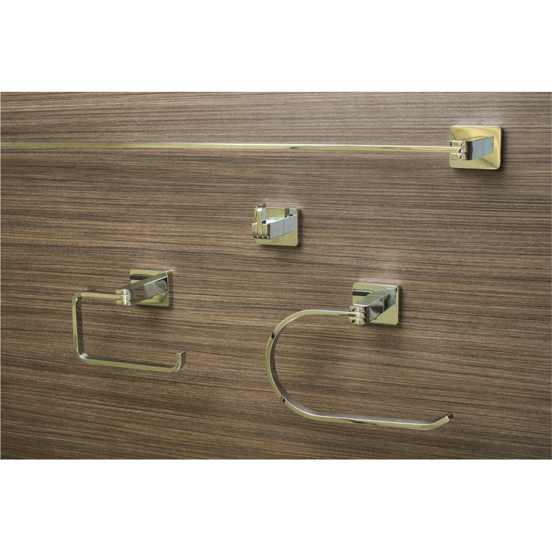 Ensemble de quincaillerie de salle de bain 4 pièces Bern, Chrome poli
