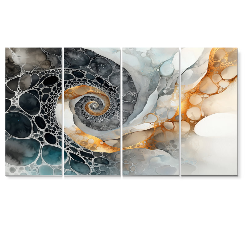 Clanton - réalisme abstrait - art mural moderne, 4, H 28 po x l 48 po