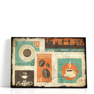 «Coffee Stamps 2», reproduction d'art sur toile
