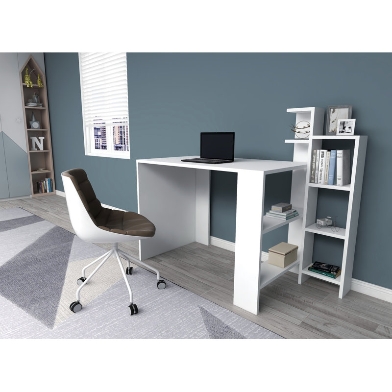 Lencautan Computer Desk, White