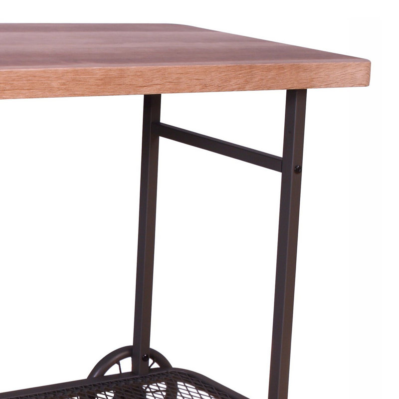 Table de canapé, chêne et gris antique