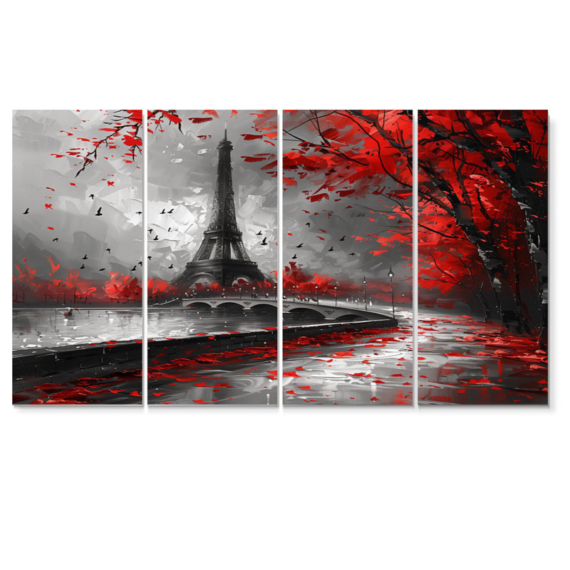 Bilyeu - City Paris, ensemble d'art mural, H 28 po x l 48 po