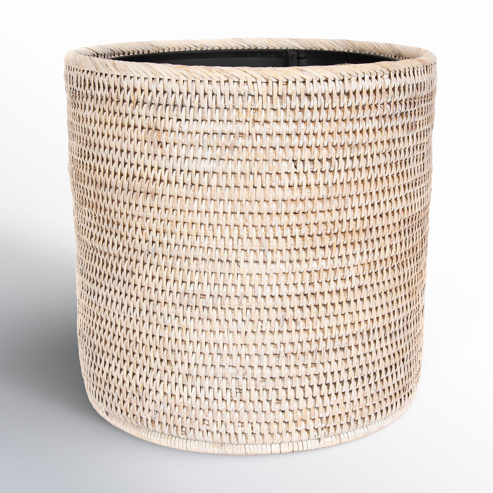 Sunbury 4.5gal Waste Basket, White Wash