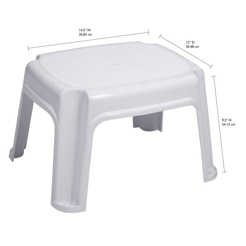 1 - Step Plastic Lightweight Step Stool, White