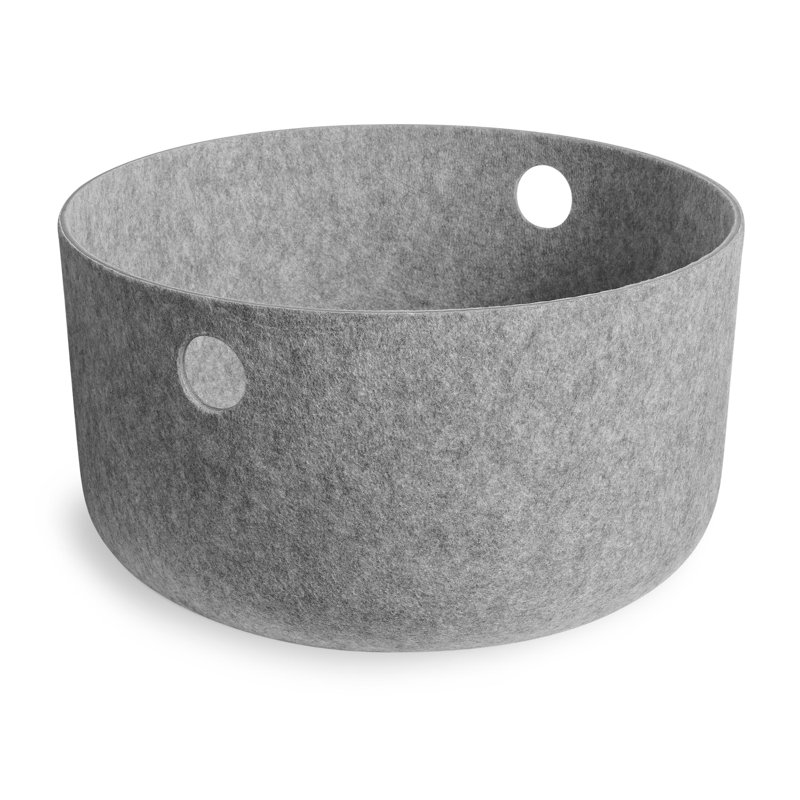 Grand panier de rangement Olly, 21 po x 11 po, Gris clair