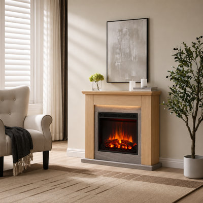 MARDELLA FLAMME 101cm W Electric Fireplace