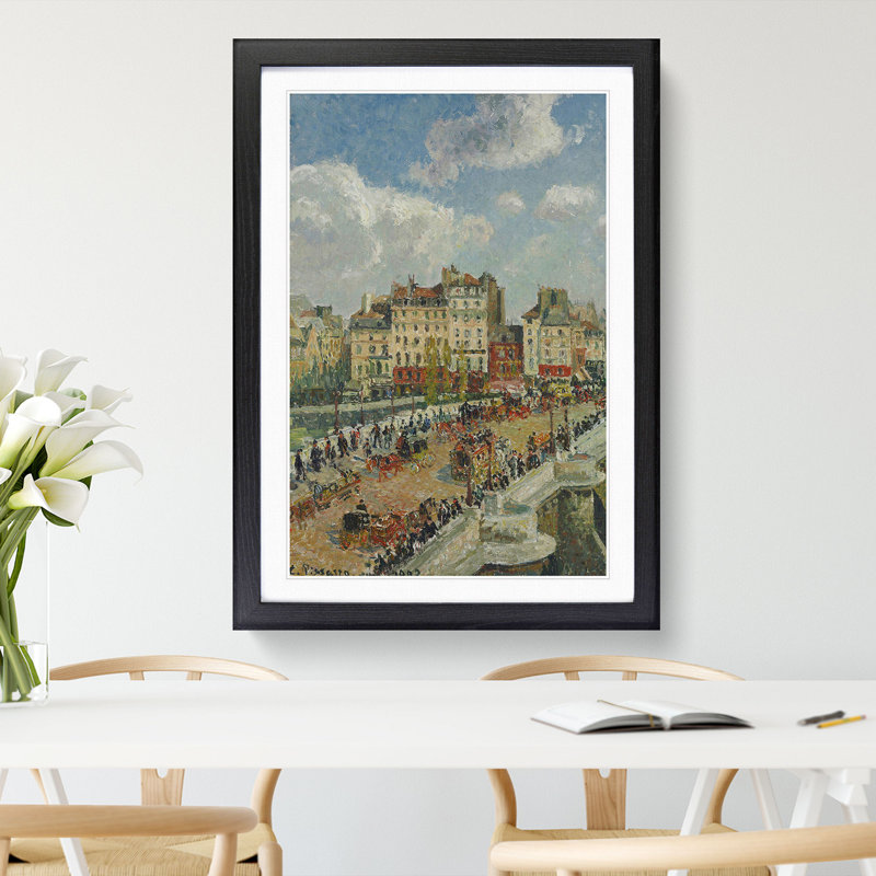 The Pont Neuf by Camille Pissarro - Framed Print, 36cm H x 27cm W x 2cm D, Black Framed