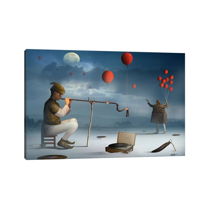 O Ensaio Do Flautista (the Assay Flutist) by Marcel Caram - Print on Canvas, Wrapped Canvas, 20.32 cm H x 30.48 cm W
