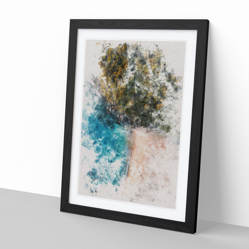 Forest Beach - Picture Frame Painting, 48cm H x 36cm W x 2cm D, Black