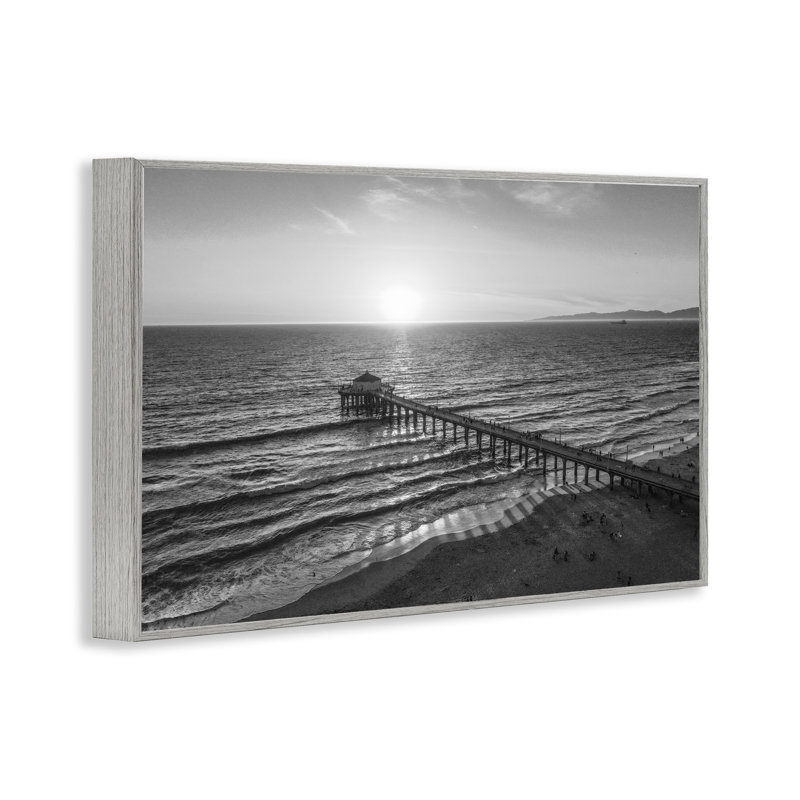 Serene Morning Pier, estampe numérique, conception par Jeff Poe, H 16 po x l 24 po, Estampe numérique Farmhouse