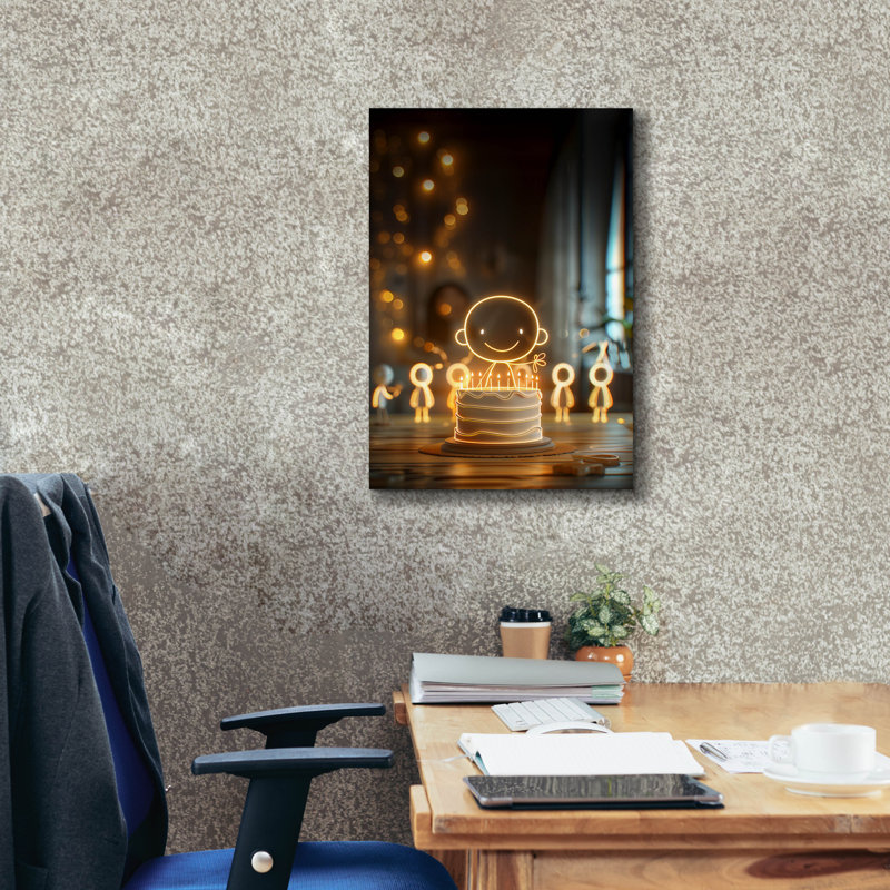 Ebern Designs 'Birthday' by r3darch0n Canvas Wall Art, 26" H x 18" W x 0.75" D