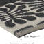 Tapis d'extérieur imperméable en plastique noir à paille Johppah