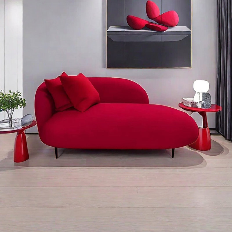 Chaises longues d'intérieur douillettes en flanelle Cozy, Orienté à gauche (vu de face)