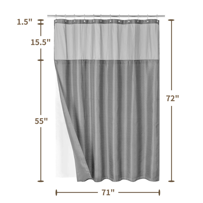 Rideau de douche Hulett, Gris