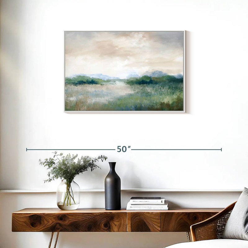 Calmer Vista, Cadre flottant blanc, 31 po x 21 po