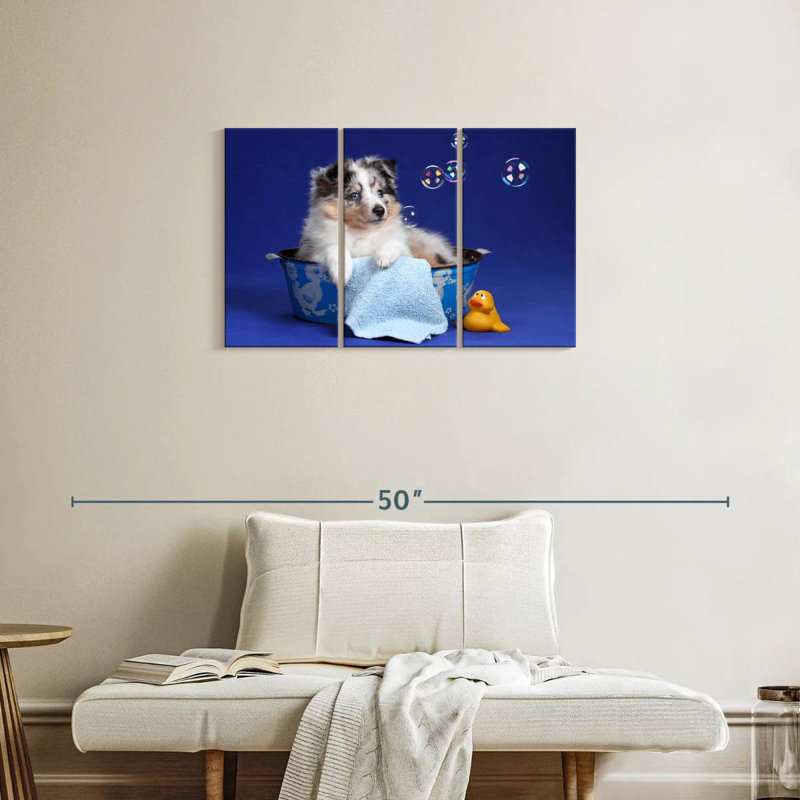 Brampt Puppy Bath Time, 20" H x 33" W
