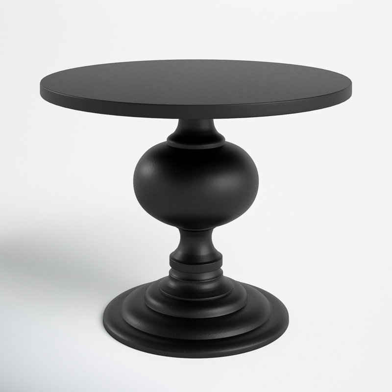 Giaimo Black Aluminum Round Pedestal Dining Table