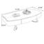Table basse en acier inoxydable et blanc-997180287