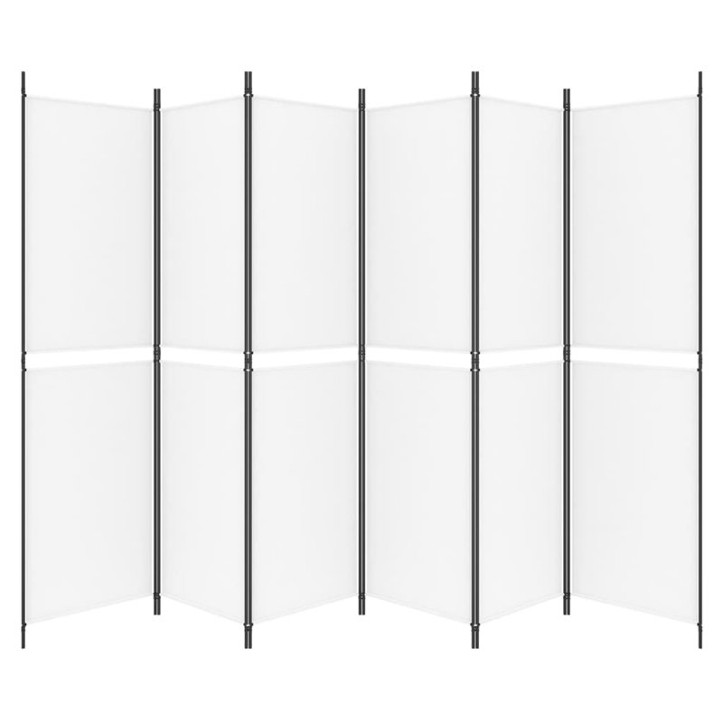 Cloison pliante Rikkea, Blanc, 6, H 78,7 po x l 118,1 po