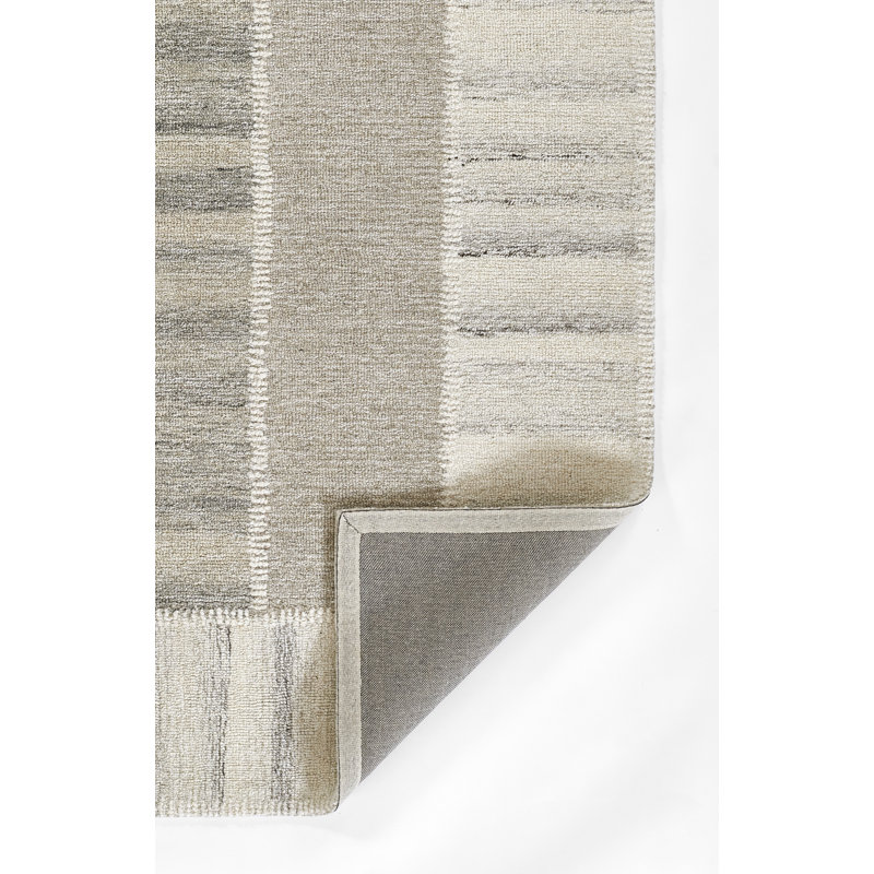 Lanora Hand Tufted Gray Wool Geometric 8' x 10' Rug