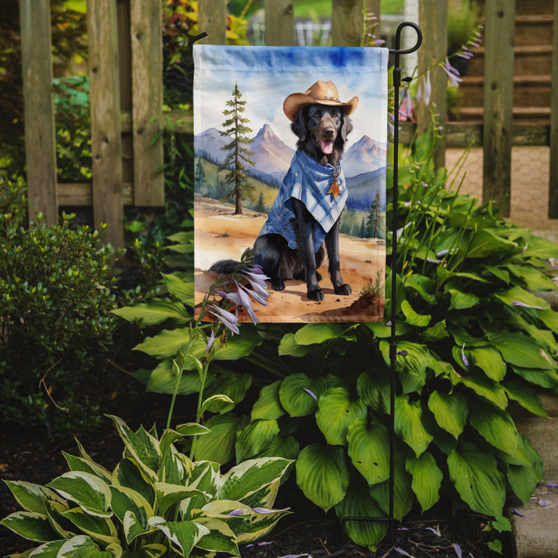 Drapeau Cowboy Welcome Garden, Retriever à poil plat
