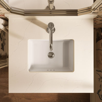 Lavabo de salle de bain rectangulaire encastrable 16-9 / 16 "Claude by Studio McGee