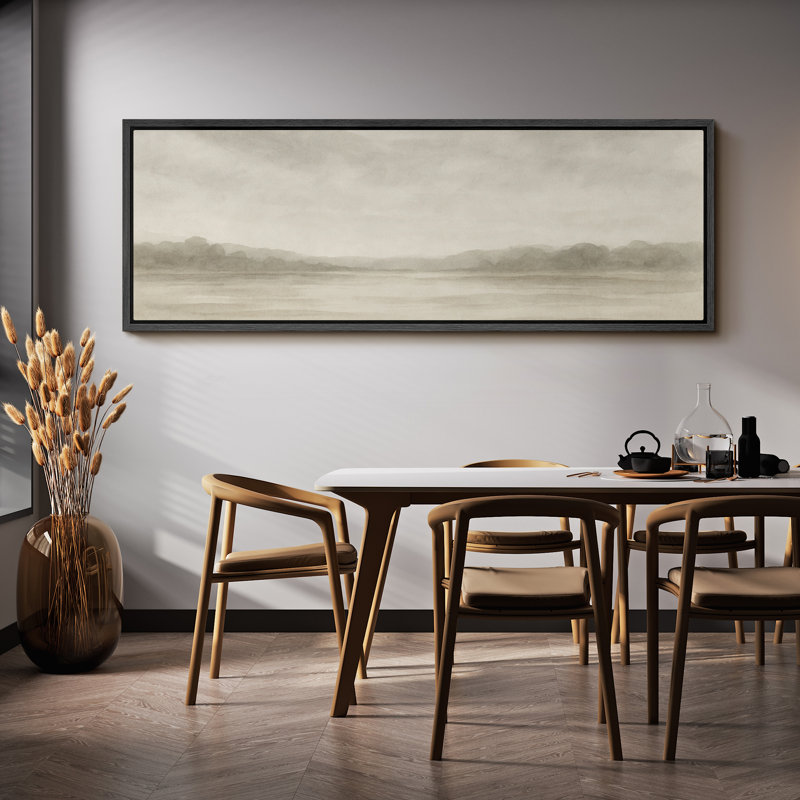 Grande impression sur toile encadrée, impression de paysage abstrait pour la décoration intérieure moderne, H 20 po x l 60 po