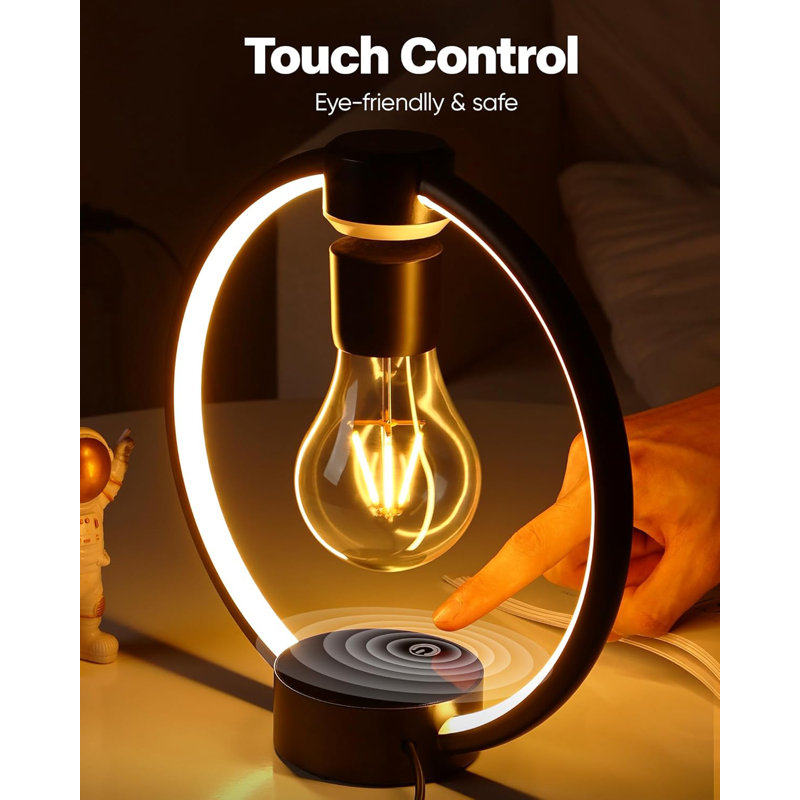 Rotating Levitating LED Lamp With 3 Light Modes & Touch Control For Living Spaces