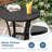 Tenesia Round Metal Outdoor Bar Table With Umbrella Hole , 27.6'' in. W 27.6'' in. D-2041217140