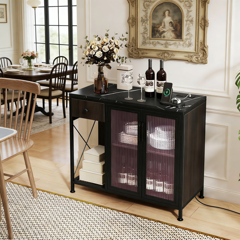 87cm Sideboard, Black