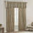 Faux Silk Embroidered Window Valance Tan 50X18"-615764507