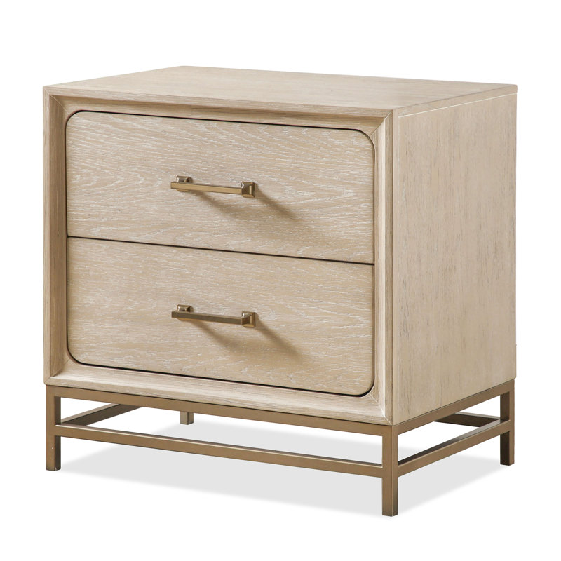 Demmer 2 - Drawer Nightstand in Beige