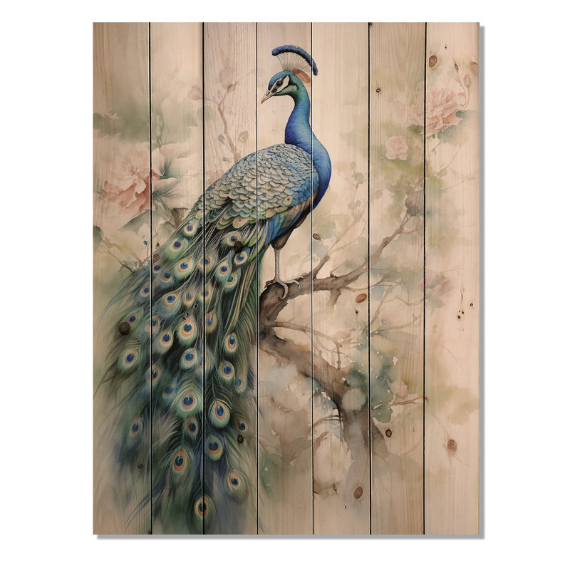 Tauren - Décoration murale animaux en bois sur bois de pin naturel, H 32 po x l 24 po