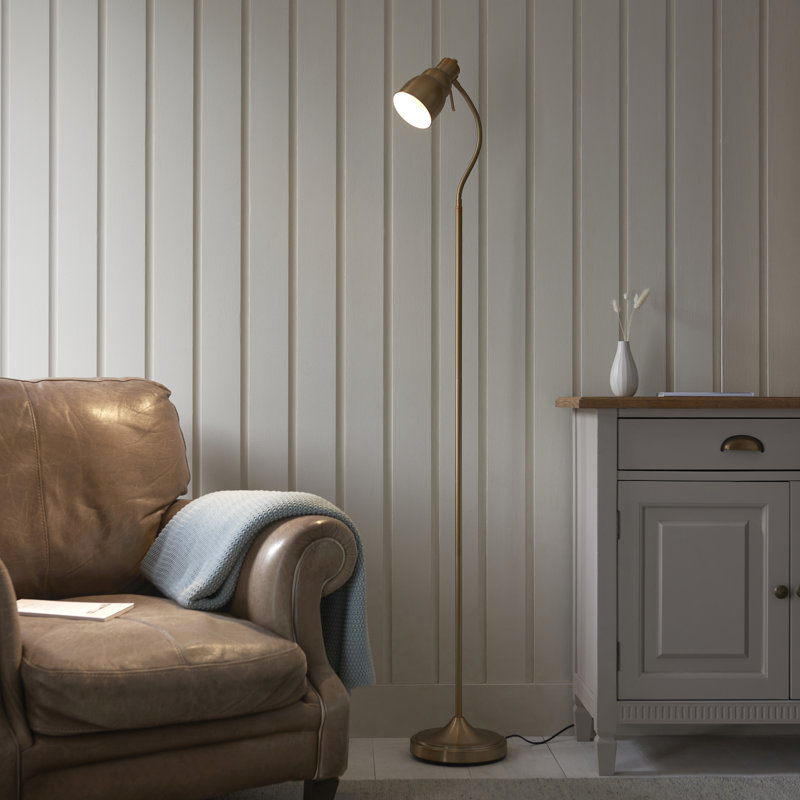 Classo 1lt Floor Light, Brushed Aged Brass , Gold