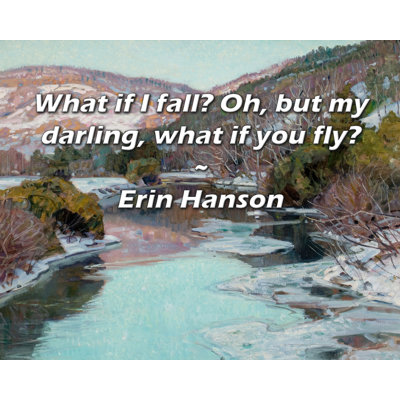 Astoria Grand Gallery Wrapped Canvas By Erin Hanson: "What if I fall? Oh, but my darling, what if you