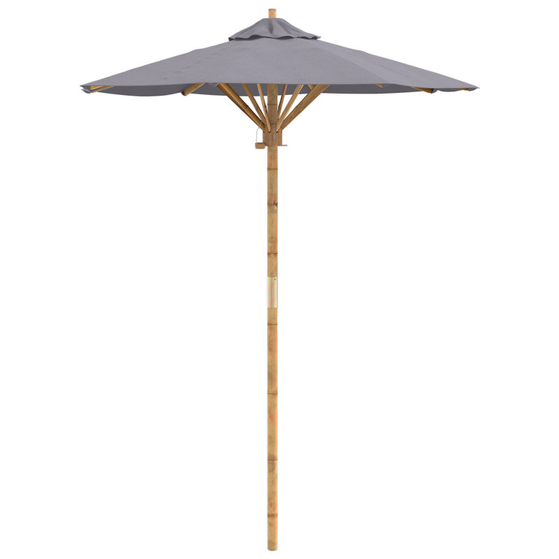 Market Parasol, Grey, 210cm H x 150cm W x 150cm D