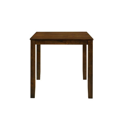 Table carrée en cerisier à hauteur de comptoir, solide et durable, pouvant accueillir 4 personnes