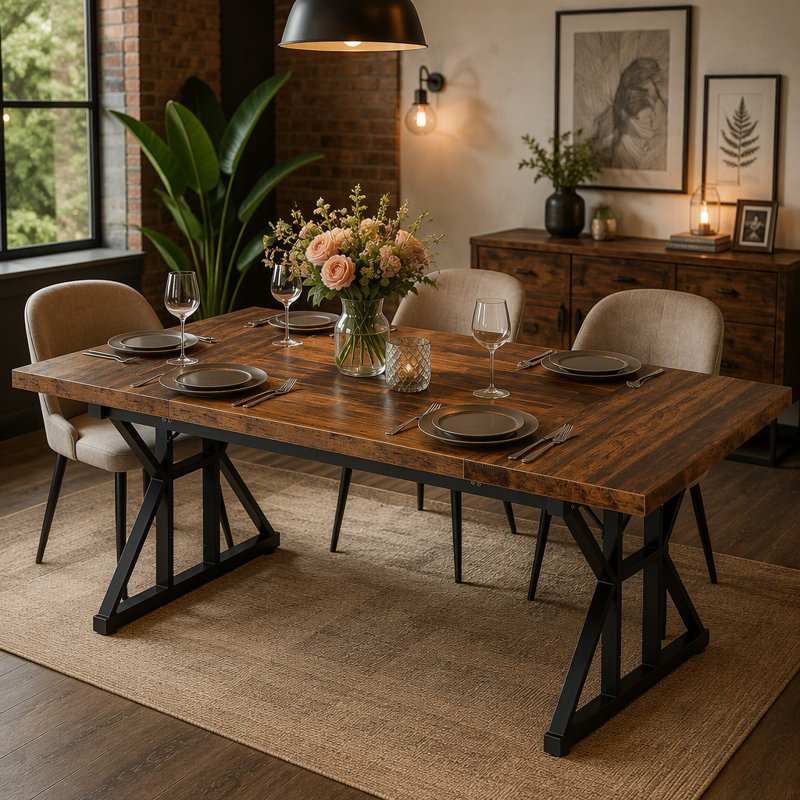 Table de salle à manger, Brun