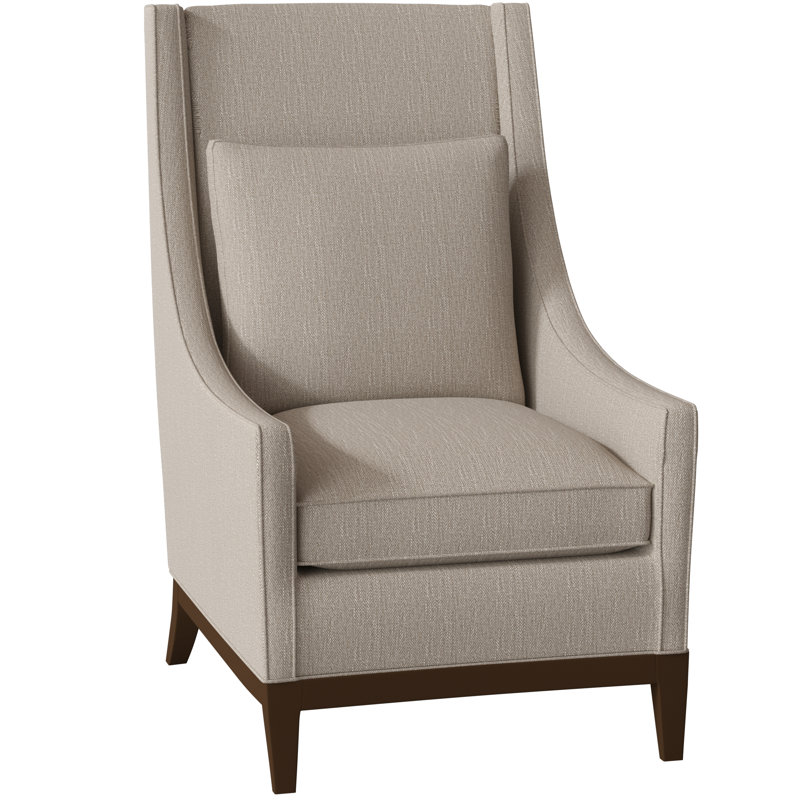 Eastside Wingback Chair, Burnished Brown, Wetherspoon Red/Blue