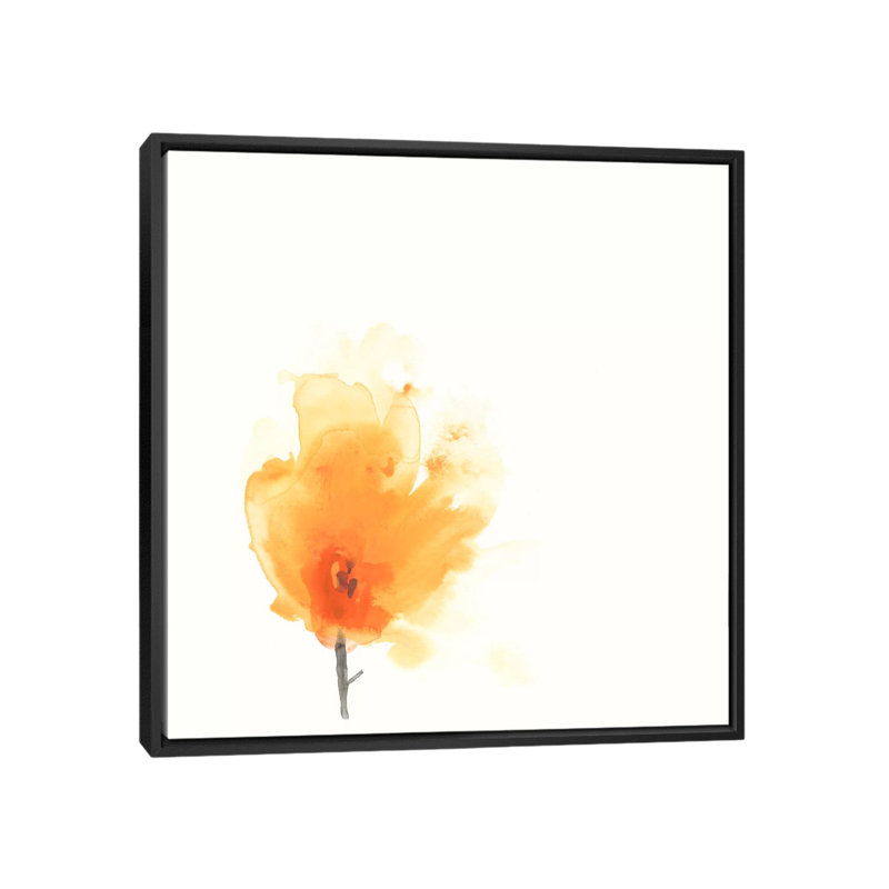« expressif fleuris x », impression sur toile, H 26 po x l 26 po x P 1,5 po, Toile avec cadre flottant noir, Pas de tapis
