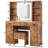 Kimrey Vanity Desk with Llight Sliding Mirror and 7 Drawers,  Makeup Vanity Table Set for Bedroom-435942610